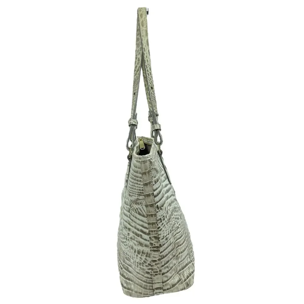 Brahmin Medium Asher Melbourne Tote Bag Shoulder Bag Cream Green - Picture 3 of 12